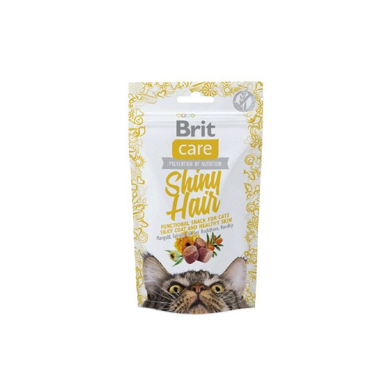 BRIT Care Cat Snack SHINY Hair - przysmak dla kota - 50 g