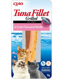 INABA Grilled Tuna Tuńczyk w bulionie o smaku kraba - przysmak dla kota - 15 g