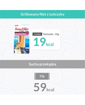INABA Grilled Tuna Tuńczyk w bulionie o smaku kraba - przysmak dla kota - 15 g