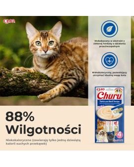 INABA Churu Tuńczyk z wołowiną - przysmak dla kota - 4x14 g