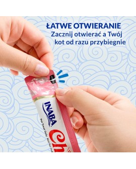 INABA Churu Tuńczyk z wołowiną - przysmak dla kota - 4x14 g