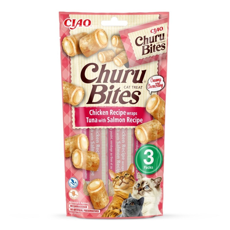 Przysmak CHURU Bites Tuńczyk&Łosoś dla kota 3x10g