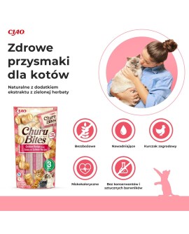 Przysmak CHURU Bites Tuńczyk&Łosoś dla kota 3x10g