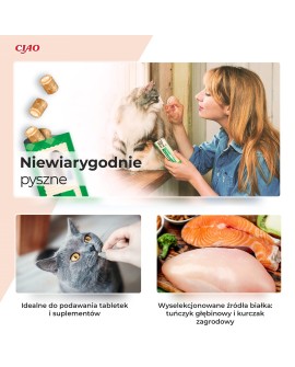Przysmak CHURU Bites Tuńczyk&Łosoś dla kota 3x10g