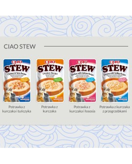 INABA CIAO Potrawka z kurczaka z przegrzebkami - przysmak dla kotów -40g