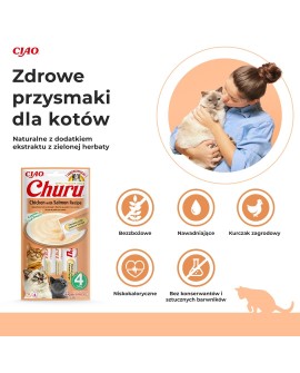 INABA Churu Kurczak z łososiem - przysmak dla kota - 4x14 g