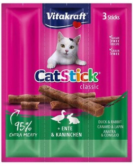 VITAKRAFT Cat Stick Mini - przysmak dla kota smak: kaczka i królik 3szt./18g