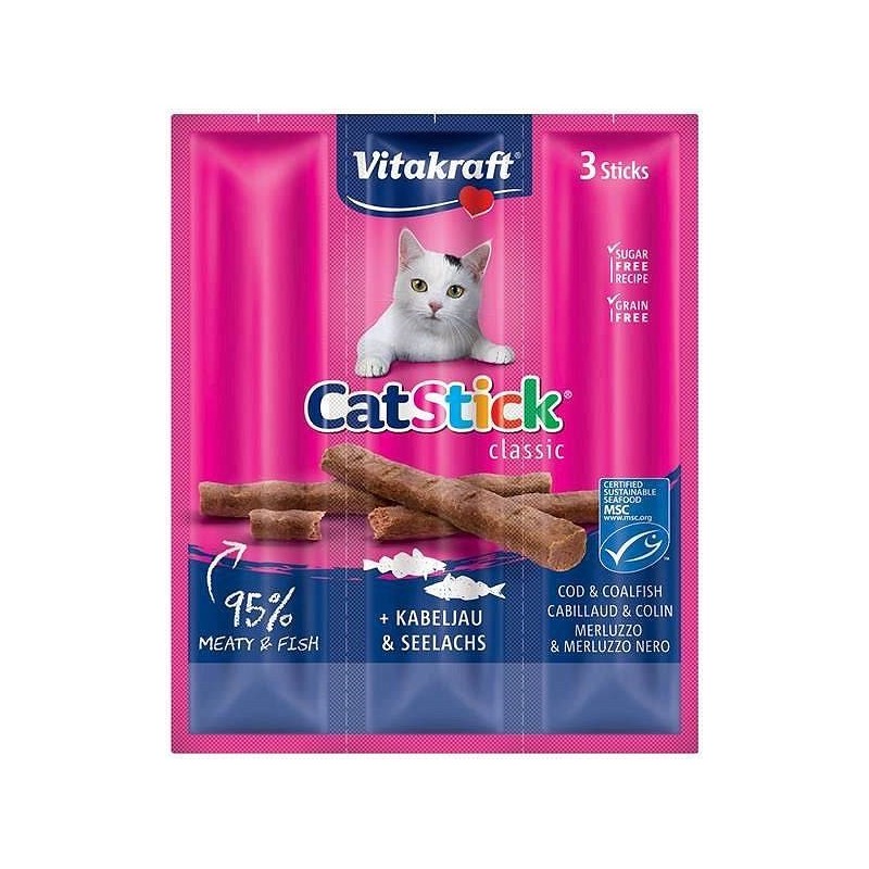 VITAKRAFT Cat Stick Mini - przysmak dla kota smak: dorsz/tuńczyk 3szt./18g