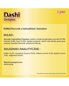 INABA DASHI DELIGHTS Kurczak Tuńczyk&Łosoś 70g bulion dla kota