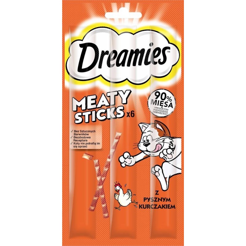 DREAMIES Meaty Sticks Kurczak - przysmak dla kota - 30 g