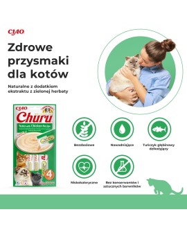 INABA Churu Tuńczyk z kurczakiem - przysmak dla kota - 4x14 g