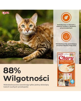 INABA Churu Kurczak z wołowiną - przysmak dla kota - 4x14 g