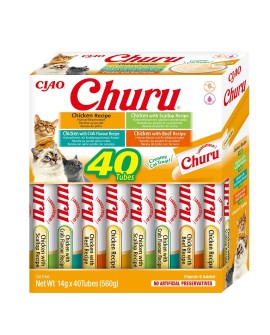 INABA CAT CHURU VARIETIES kurczak - przysmak dla kota 40x14 g