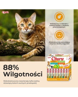 INABA CAT CHURU VARIETIES kurczak - przysmak dla kota 40x14 g