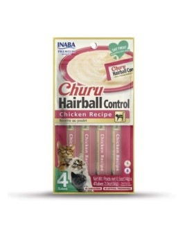 INABA CHURU HAIRBALL Kurczak - przysmak dla kota - 4x14g (56g)