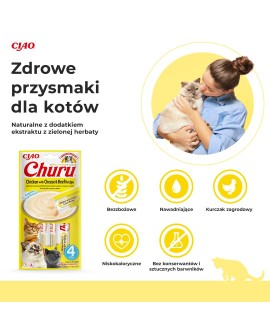 INABA Churu Kurczak z serem i wołowiną - przysmak dla kota - 4x14 g