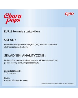 Przysmak CHURU Pops Tuńczyk dla kota 4x14g