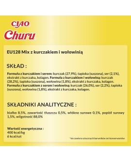 INABA CHURU Varietes Kurczak i Wołowina -kot 20x14g