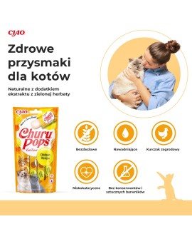 INABA Churu Pops Kurczak - przysmak dla kota - 4x15 g
