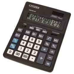 Kalkulator 205x155x35mm CITIZEN Business Line CDB1401BK czarny solarne+bateria LR1130