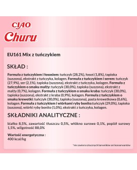 INABA CAT CHURU VARIETIES tuńczyk - przysmak dla kota 60 x 14 g
