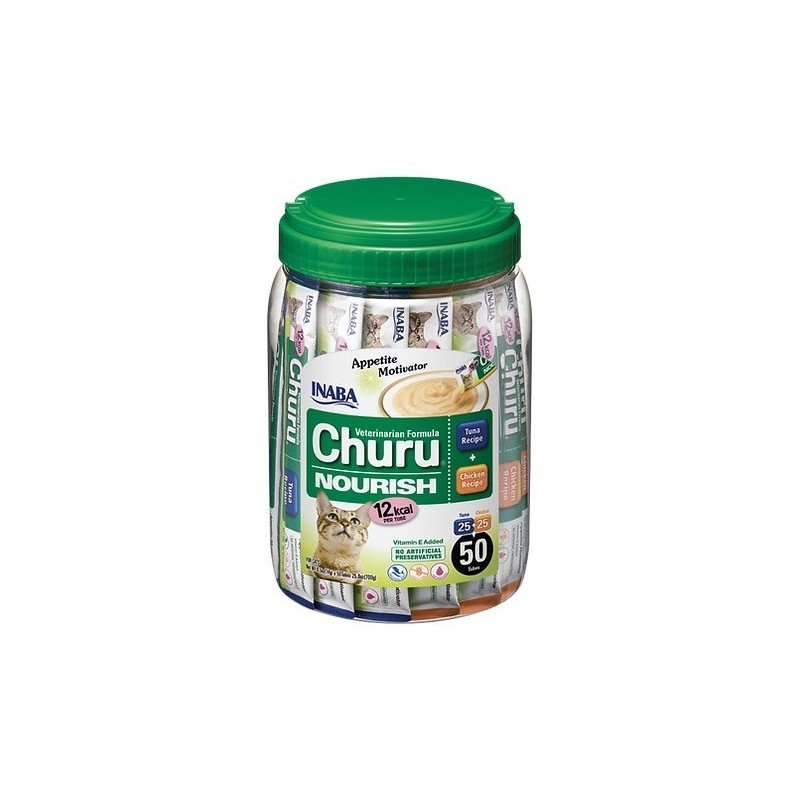 Przysmak Inaba CHURU NOURISH Tuńczyk i kurczak dla kota 50x14g
