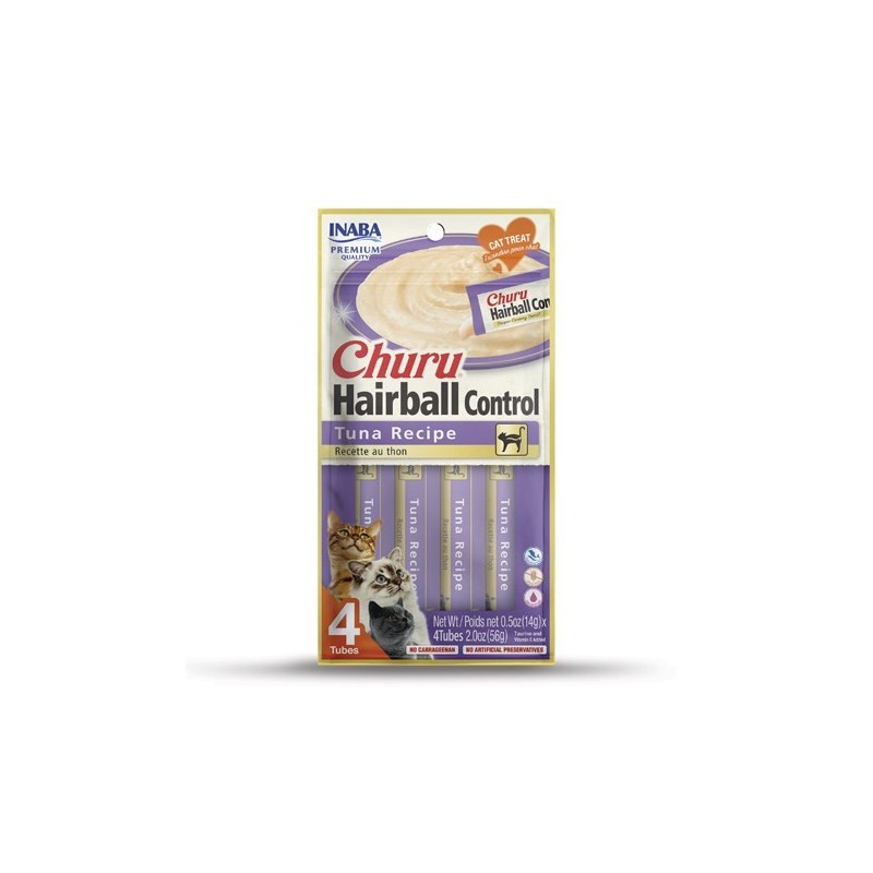 INABA CHURU HAIRBALL Tuńczyk - przysmak dla kota - 4x14g (56g)