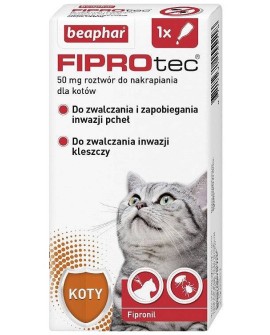 Beaphar FIPROtec Krople dla kota S 50mg x1
