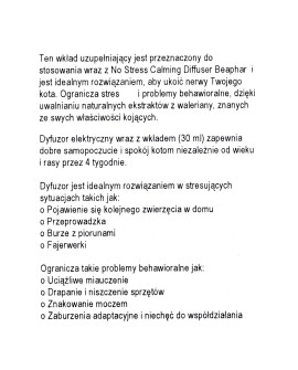 BEAPHAR No Stress - wkład do aromatyzera behawioralnego dla kotów - 30ml