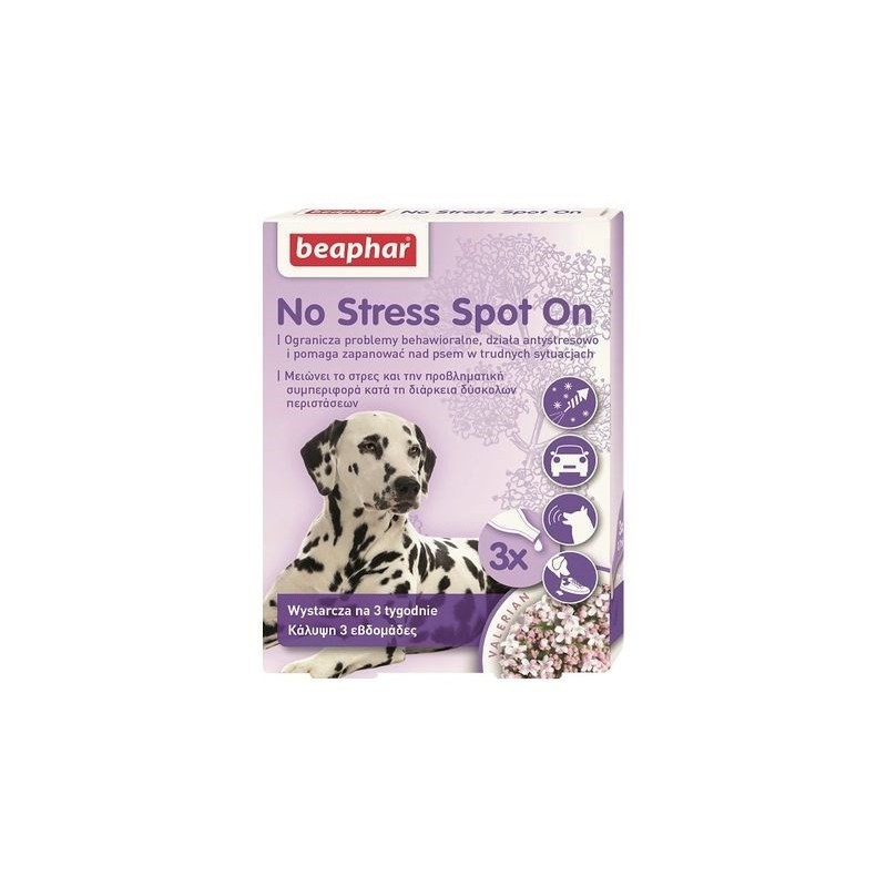 Beaphar preparat no stress spot KROPLE Uspakajające dla psa 3x0,7ml