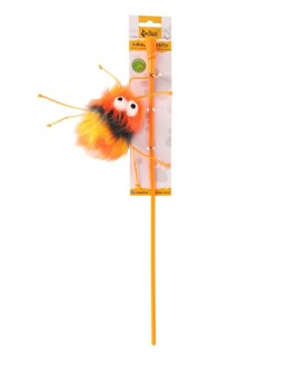 DINGO Wędka dla kota - spike 45+10cm pomarańczowa