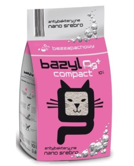 Bazyl Bentonit Super Premium Ag+ Compact - żwirek dla kota 10 l