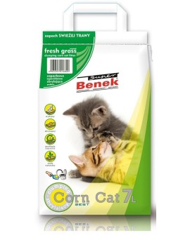 CERTECH Super Benek Corn Cat świeża trawa - żwirek kukurydziany zbrylający 7l