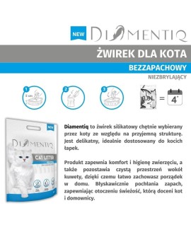 DIAMENTIQ Żwirek neutral 30L+karton