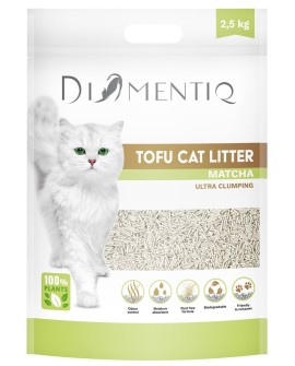 DIAMENTIQ Żwirek Tofu zbrylający 2,5 kg MATCHA
