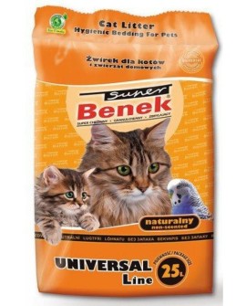 CERTECH Super Benek Uniwersalny Naturalny - żwirek dla kota zbrylający 25 l