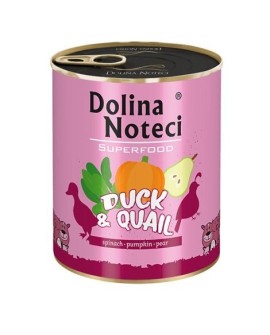 DOLINA NOTECI Superfood z kaczką i przepiórką - mokra karma dla psa - 800g