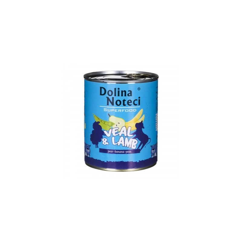 DOLINA NOTECI Superfood z cielęciną i jagnięciną - mokra karma dla psa - 800 g
