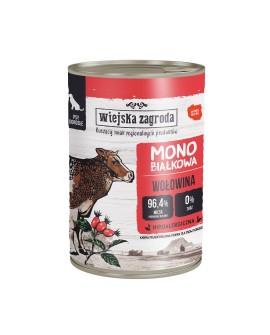 Wiejska Zagroda - Monobiałkowa Wołowina - dorosły - Mokra karma dla psa - 400g