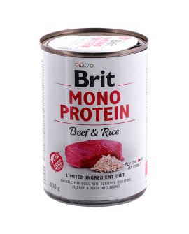 BRIT Mono Protein Beef&Rice - mokra karma z wołowiną i ryżem dla psów dorosłych - 400 g