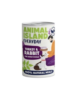 ANIMAL ISLAND Indyk i królik - Karma mokra dla psów - 400g