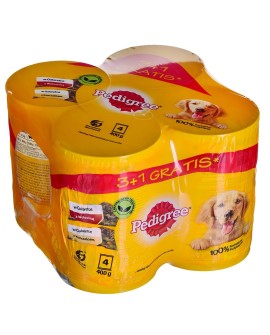 PEDIGREE Wołowina i kurczak w galaretce - mokra karma dla psa - 4x400 g