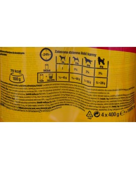 PEDIGREE Wołowina i kurczak w galaretce - mokra karma dla psa - 4x400 g