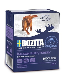 BOZITA Mięsne kawałki z indyk w gal. dla psa 370g
