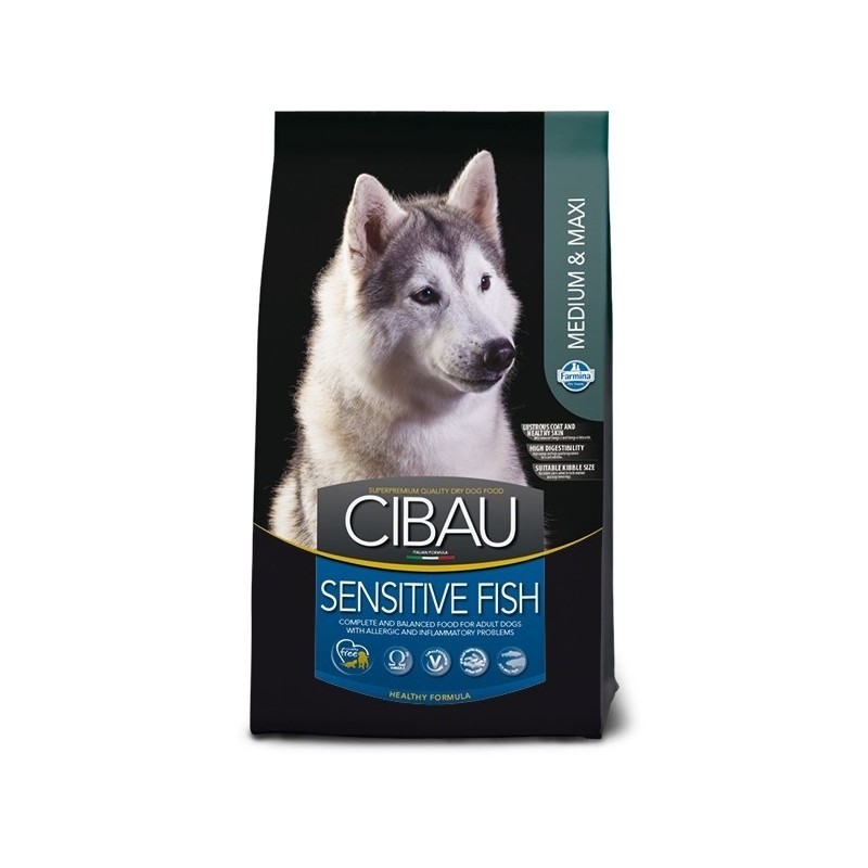 FARMINA Cibau Sensitive Fish Medium & Maxi - sucha karma dla psa - 12 kg