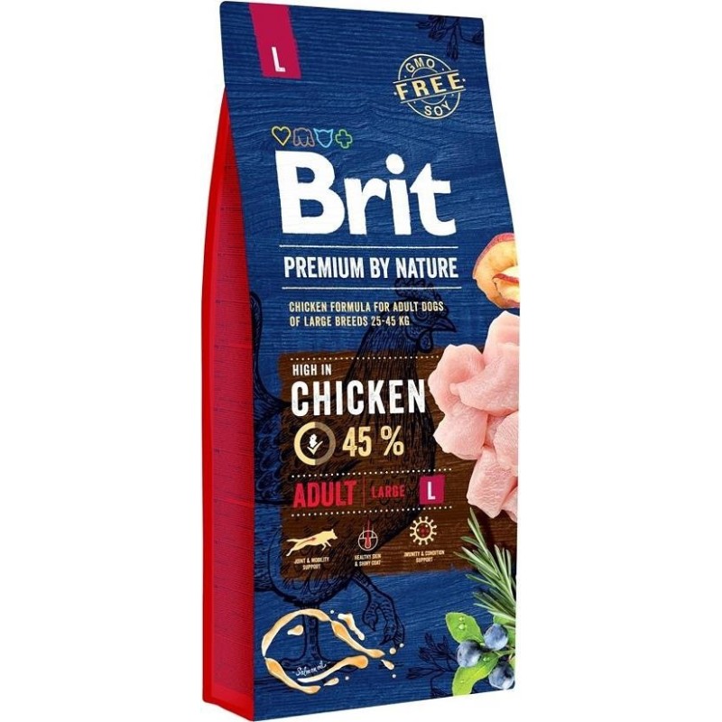 BRIT PREMIUM BY NATURE Adult L - sucha karma dla psów dorosłych dużych ras - 15 kg