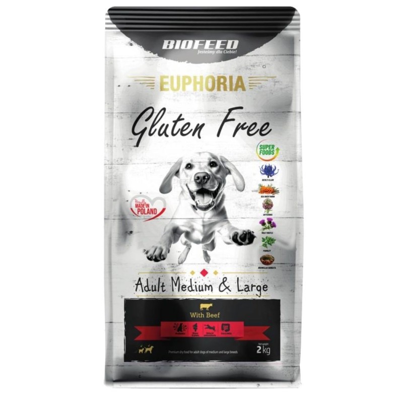 BIOFEED Euphoria G-F psy MID&MAXI wołowina 2kg