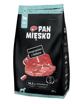 PAN MIĘSKO Wieprzowina z dzikiem (dorosły) chrupki XL - Karma sucha dla psa - 20kg