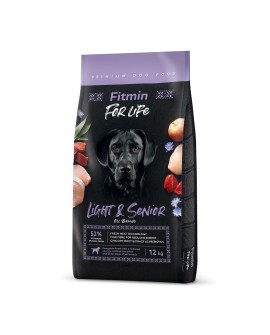 FITMIN Dog for Life Light&Senior - sucha karma dla psa - 12 kg
