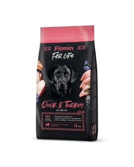 FITMIN Dog For Life Duck & Turkey - sucha karma dla psa - 12 kg